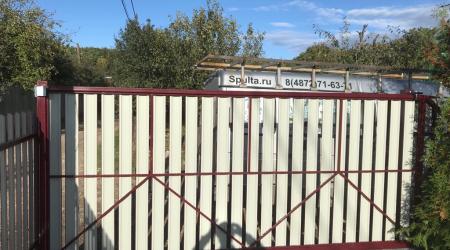 Установка откатных ворот в частном доме в деревне Струково